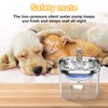 Cat Water Fountain for Drinking, 2L/67oz Transparent Cat Water Fountain,
