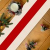 Seliem New Year 2025 Red Stripe Table Runner, Merry Christmas