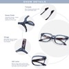 ZESAKER Bifocal Reading Glasses for Women Men Oversized Progressive Blue