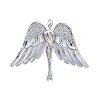 OKAJEWELRY Guardian Angel Pin Rhinestone Silver Tone Brooches for Women