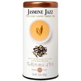 The Republic of Tea Jasmine Jazz Full-Leaf Green Tea, 3.0 Ounces / 50-60 Cups (Refill Bag)