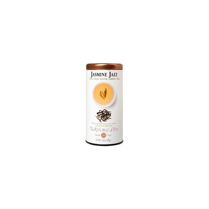 The Republic of Tea Jasmine Jazz Full-Leaf Green Tea, 3.0