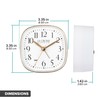 La Crosse Clock 617-379W White Square Silent Sweeping Analog Alarm
