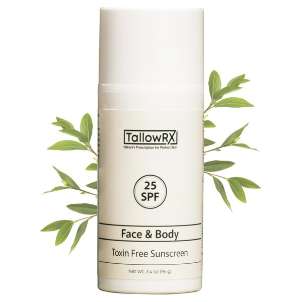 Tallow Sunscreen SPF 25 with Non Nano Zinc Oxide –