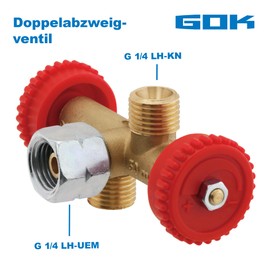 Junction Valve for 2 Devices with Gas Bottle, Maximum 11 kg.