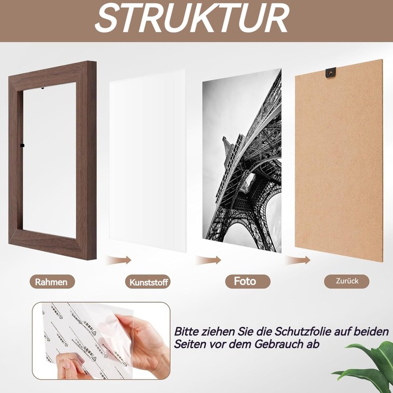 Cptoion Pack of 6 Picture Frames 13 x 18 cm
