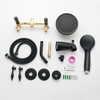 LIWEIKE Matte Black 2 Handle Shower Faucet Set, Wall Mount