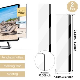 Creative Monitor Memo Board, Sticky Note Holder for Computer Monitor Accessories, Computer Desk Accessories for Home Office Supplies (2 Pack)