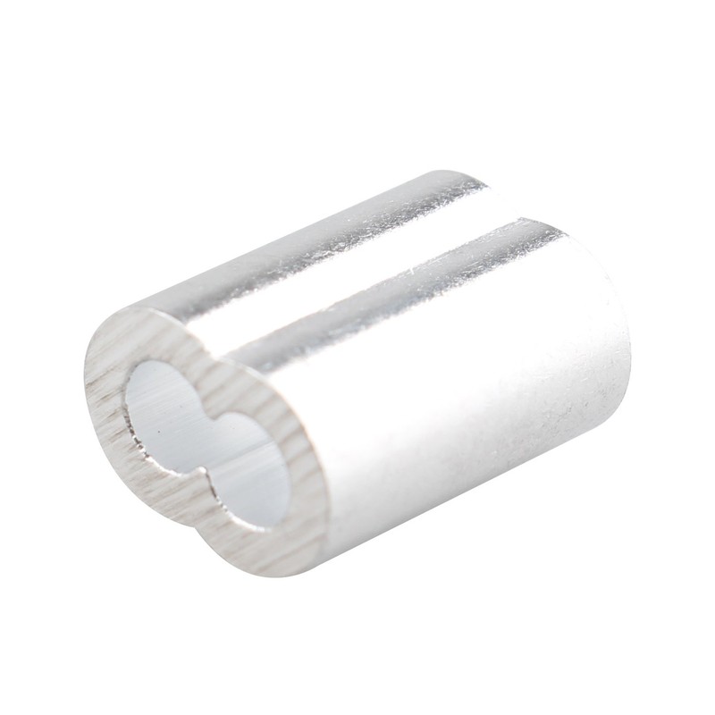 Futheda 100 pcs Aluminum Crimping Loop Sleeve Clips with Double