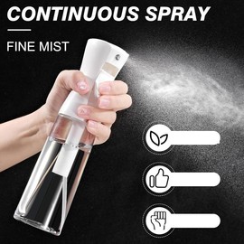 Continuous Spray Bottle for Hair (10.1oz/300ml) 2 Pack Home Spray Bottles For Cleaning Empty Fine Water Mister Sprayer For Garden Plants Curly Hair - Color: Baby Blue-10.1oz-2Pack