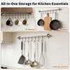 Funnacle 20" Kitchen Utensil Rack with 8 Sliding Hooks, 304