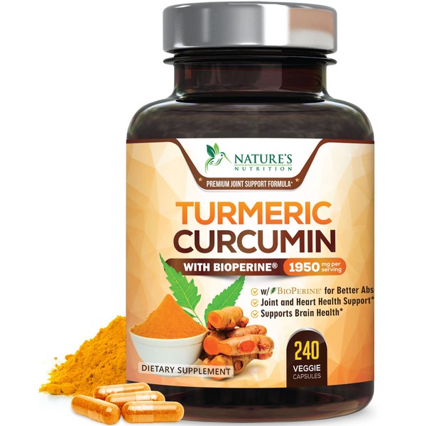 Turmeric Curcumin Supplement 1950mg - 95% Curcuminoids with Organic Tumeric
