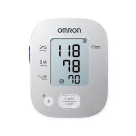 OMRON Baumanómetro automático de brazo 7144T con bluetooth, guía de ajuste de brazalete, compatible con app OMRON connect                             