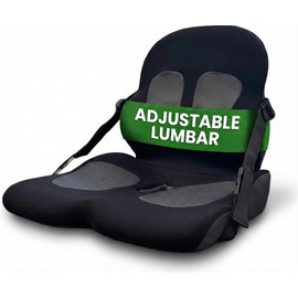 Lifted Lumbar: Adjust Lumbar in Any Seat | Developed by a Doctor | Seat Cushion for Office Chair, Car, Truck Driver, Bleachers | Pressure Relief | Designed w/Spine Specialists for Long Sitting Hours