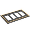 Pearled Frame Decorative Wall Plate Switch Plate Outlet Cover (Quad