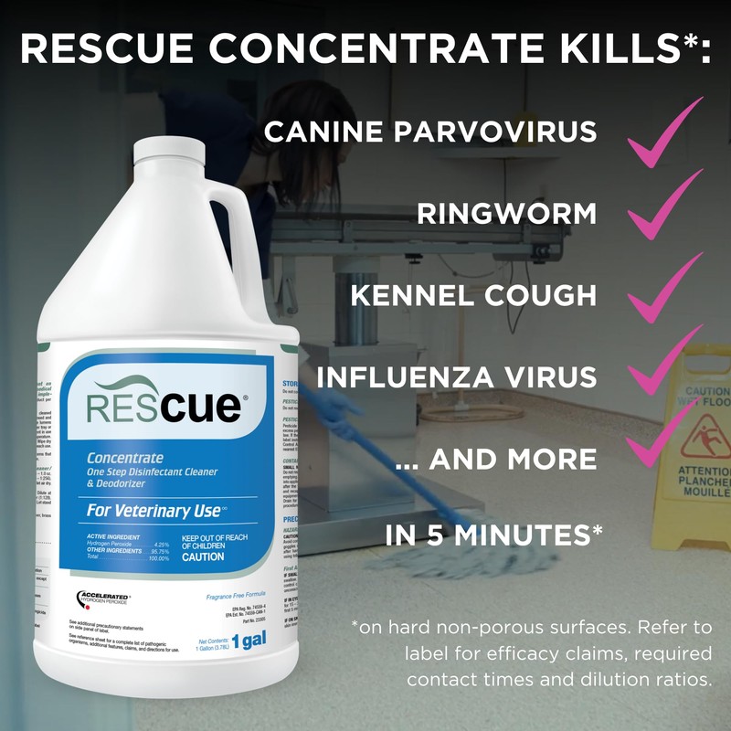 REScue One-Step Disinfectant Cleaner & Deodorizer – For Veterinary Use,
