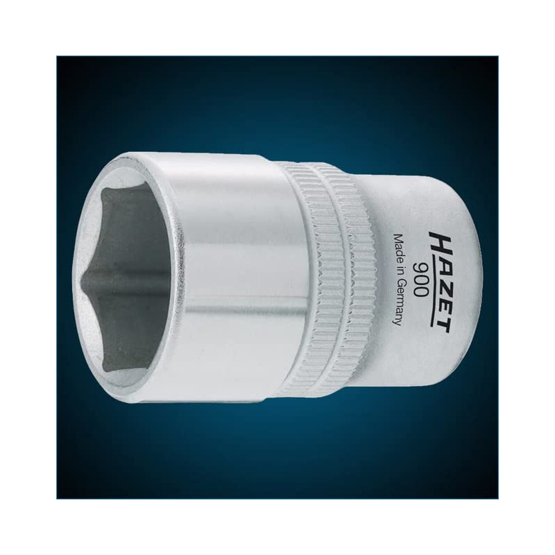 HAZET Hex Socket 900-29|12.5mm Square Drive, 29mm Flat Width, Knurled