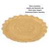 Turkish Tea Coffee Serving Tray Vintage Style Embossed Pattern Round
