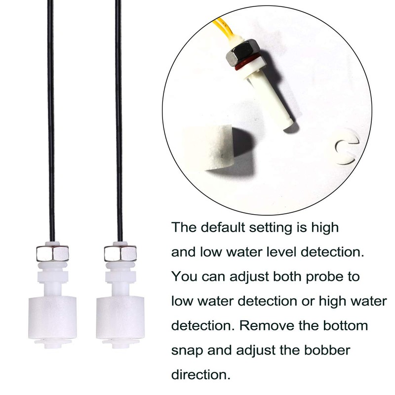 High/Low Water Level Alarm Detection, 120dB Red Strobe Alarm, Water