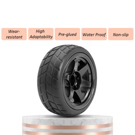 RC Station RC Drift Wheels and Tires Tyres 1/10 1/16 RC Wheels Preglued 4PCS 12mm Hex RC Wheels and Tires Tyres OD 2.58" with Foam Inserts for Traxxas Tamiya Kyosho HPI for 1/14 1/18 RC Off On Road