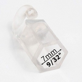 Wand Tip Hook Sleeve 6pcs Clear Plastic Shepherds Hook Wand Tip Connector Wand Cap for Hexagon 9/32"(7mm) in Diameter Plastic Blind Tilt Wand in Mini and Wood Wlinds