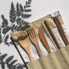 Green + Kind Bamboo Cutlery Roll-Up Set - Beige, 1