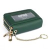 imeetu RFID Credit Card Holder, Small Leather Zipper Card Case