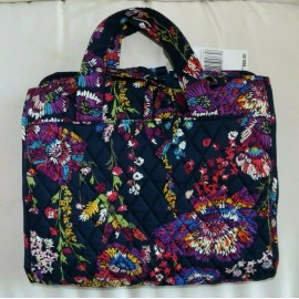 VERA BRADLEY New Hanging Organizer Cosmetic Case - Midnight Wildflowers - NWT