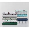 TRULY SOFT Solid Flannel Green Cotton 4-Piece Full Sheet Set,