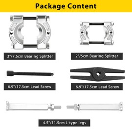 Acymner 14PCS Bearing Separator Puller Set | Heavy Duty 5-Ton Capacity Bearing Puller Set, Wheel Hub Axle Puller Set, 2" and 3" Bearings Splitters Puller Kit (Red)