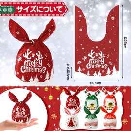 METBOU Christmas Bags Wrapping 120 Pcs Christmas Candy Bags Christmas Gift Bags Candy Bags Wrapping Bags Divider Bags Christmas Gift Bags Santa Snowman