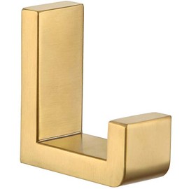 Robe Towel Hook Brushed Gold, Angle Simple SUS304 Stainless Steel Bath Towel Holder, Wide Utility Coat Hook, Hand Towel Hanger for Wall