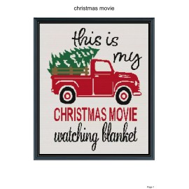 Unbranded Christmas movie blanket pattern,60x72"