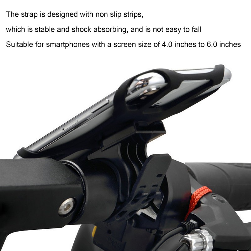Motorcycle Phone Mount 360 Degree Rotation High Elastic Silicone Anti