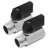 SYOWADA 3/8” Brass Mini Ball Valve, 3/8” NPT Female x 3/8” NPT Male Shut-Off Valve, Robust Ball Valve Shut Off Valve for Air Gas Liquid Steam Applications 2PCS