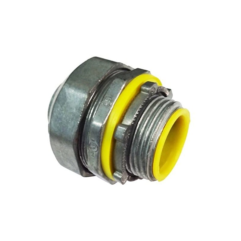 Morris 15251 Insulated Throat Liquid Tight Connector, Straight, Zinc Die