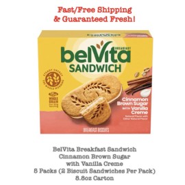 belVita Breakfast Biscuit Sandwiches, Cinnamon Brown Sugar & Vanilla Creme 8.8oz