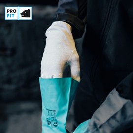 PRO FIT Cotton Tricot Gloves Pack of 12 - Breathable Protective Gloves, 100% Cotton, Allergy Glove, Soft & Perfect Fit - Pure White, Size 7