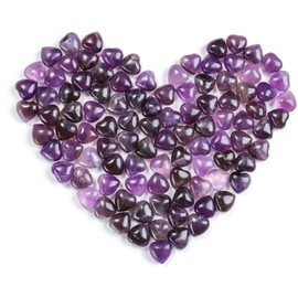 Wonder Care - Healing Crystal Pocket Heart, Natural Rose Quartz, Love Puff Heart, Carved Shape, Palm Tree Worry Stone, Reiki Chakra Balancing | Gift for Christmas, New Year, Valentine's Day