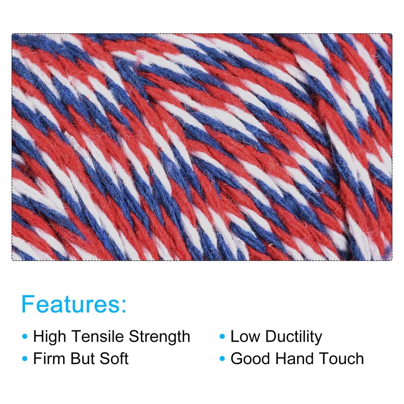 MECCANIXITY Twine Packing String Wrapping Cotton Twine 100M/109 Yard Red