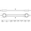 BGS 30332 | Double Ring Spanner | extra flat |