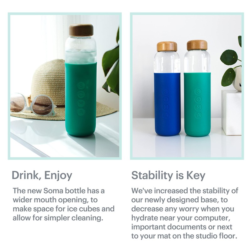 Full Circle Home V.2 17 oz. Glass Water Bottle -