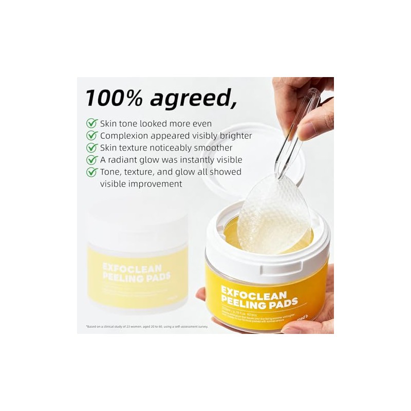 MEDB Exfoliating Pads with AHA & BHA for Radiant Skin