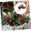 MAGICLULU 10pcs Lifelike Christmas Pine Tree Branches Berries and Pine