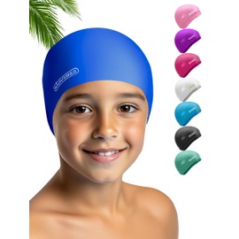KIDVERSE Children's Waterproof Swimming Cap with Non-Slip Nubs - Swimming Caps for Swimmers with UV Protection - Swimming Cap Girls - Tear-Resistant Swimming Caps in Various Sizes