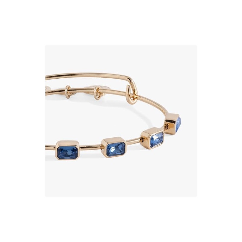 Alex and Ani September Birthstone Emerald Cut Bangle