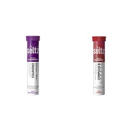 SELTZ Kit Colágeno más Complejo B, Tableta Efervescente, Antioxidante para Piel, Uñas, Cabello y Salud Ósea, 40 tabletas, 2 pack                      