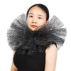 BLESSUME Victorian Ruffle Collar Renaissance Mesh Clown Collar Layered Neck