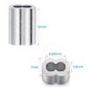 100pcs 1/8"(3mm) Aluminum Crimping Sleeves Loops, Cable Crimps Wire Ferrules,