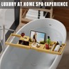 Foldable Bathtub Caddy Tray for Tub,Bamboo Expandable Bath Table Trays,Premium